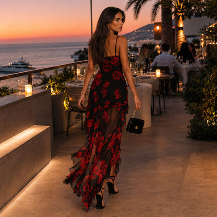 Midnight Rose Maxi Dress