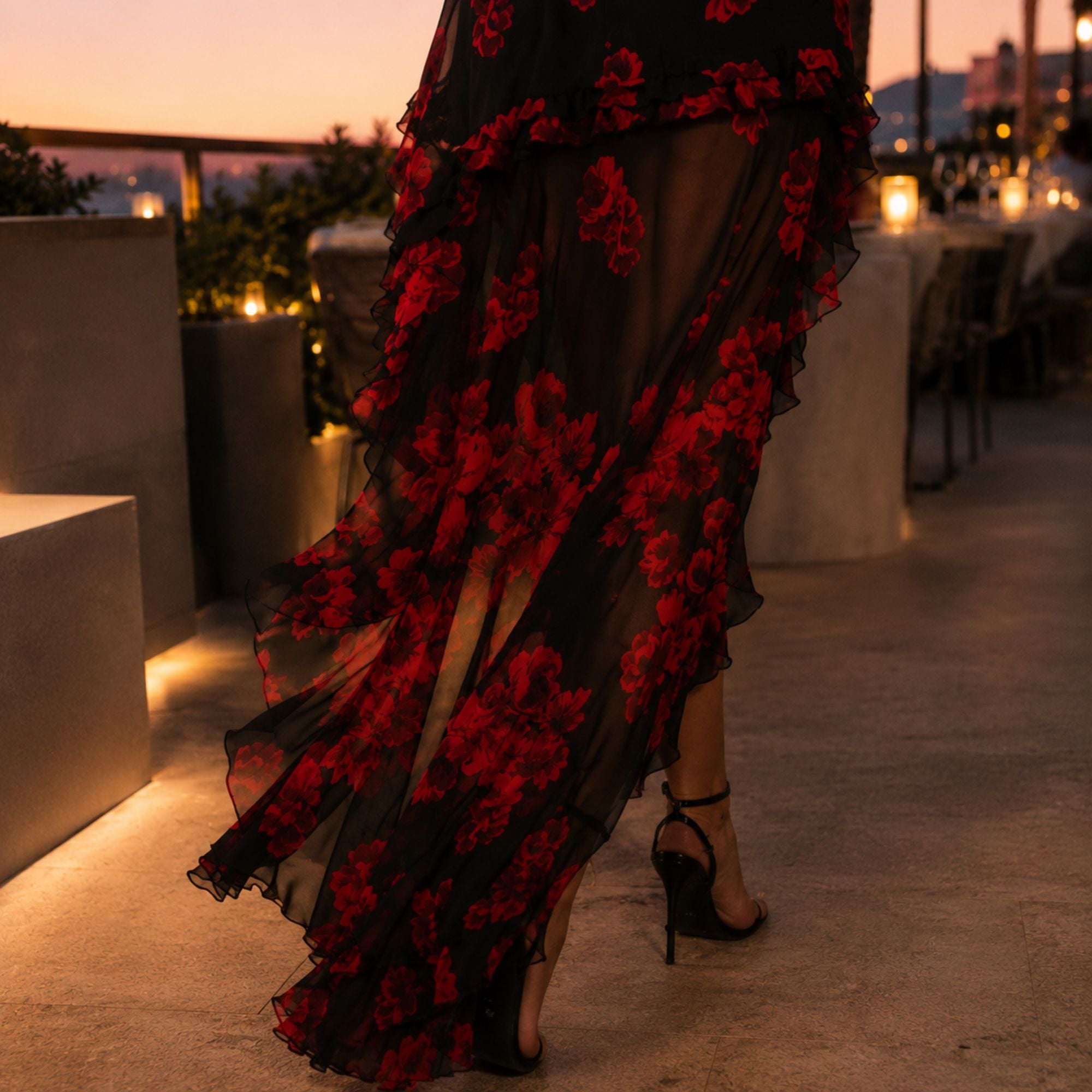 Midnight Rose Maxi Dress