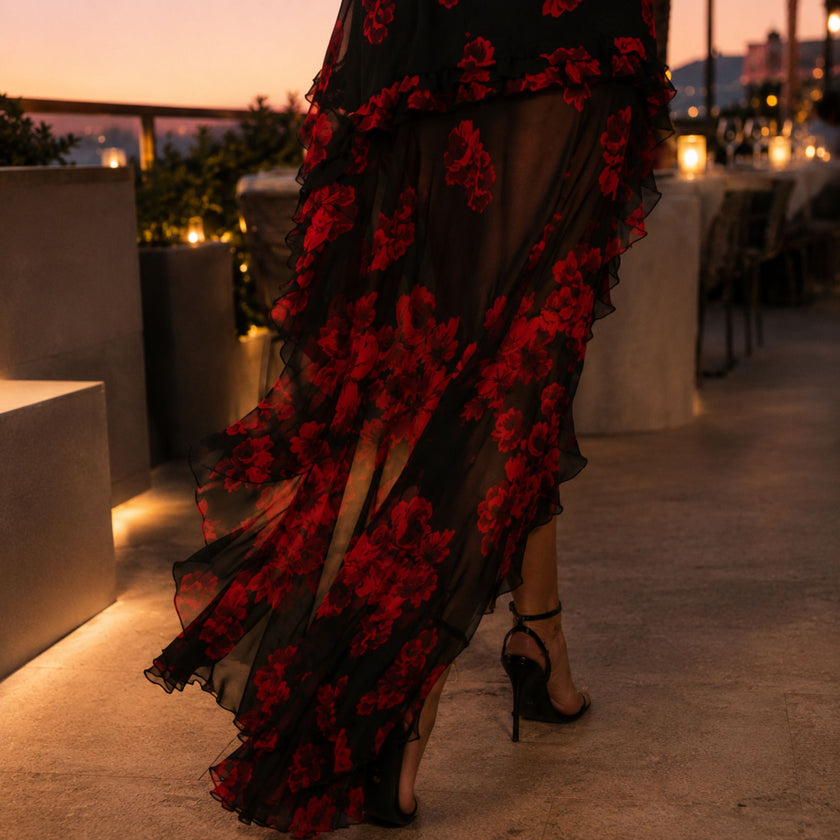 Midnight Rose Maxi Dress