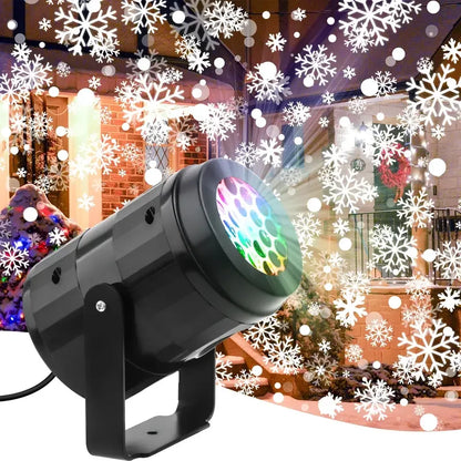 Roterende sneeuwvlokprojector met USB
