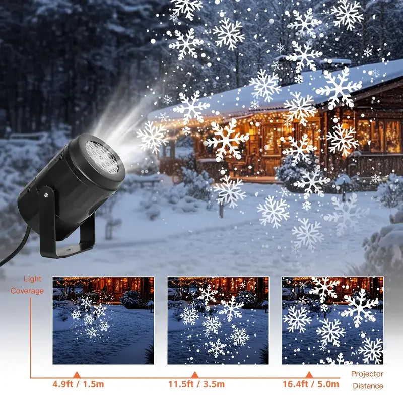 Roterende sneeuwvlokprojector met USB