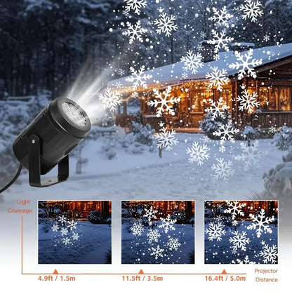Roterende sneeuwvlokprojector met USB