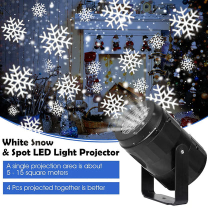 Roterende sneeuwvlokprojector met USB