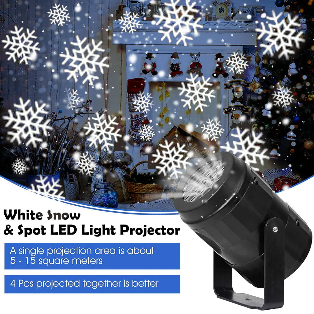 Roterende sneeuwvlokprojector met USB