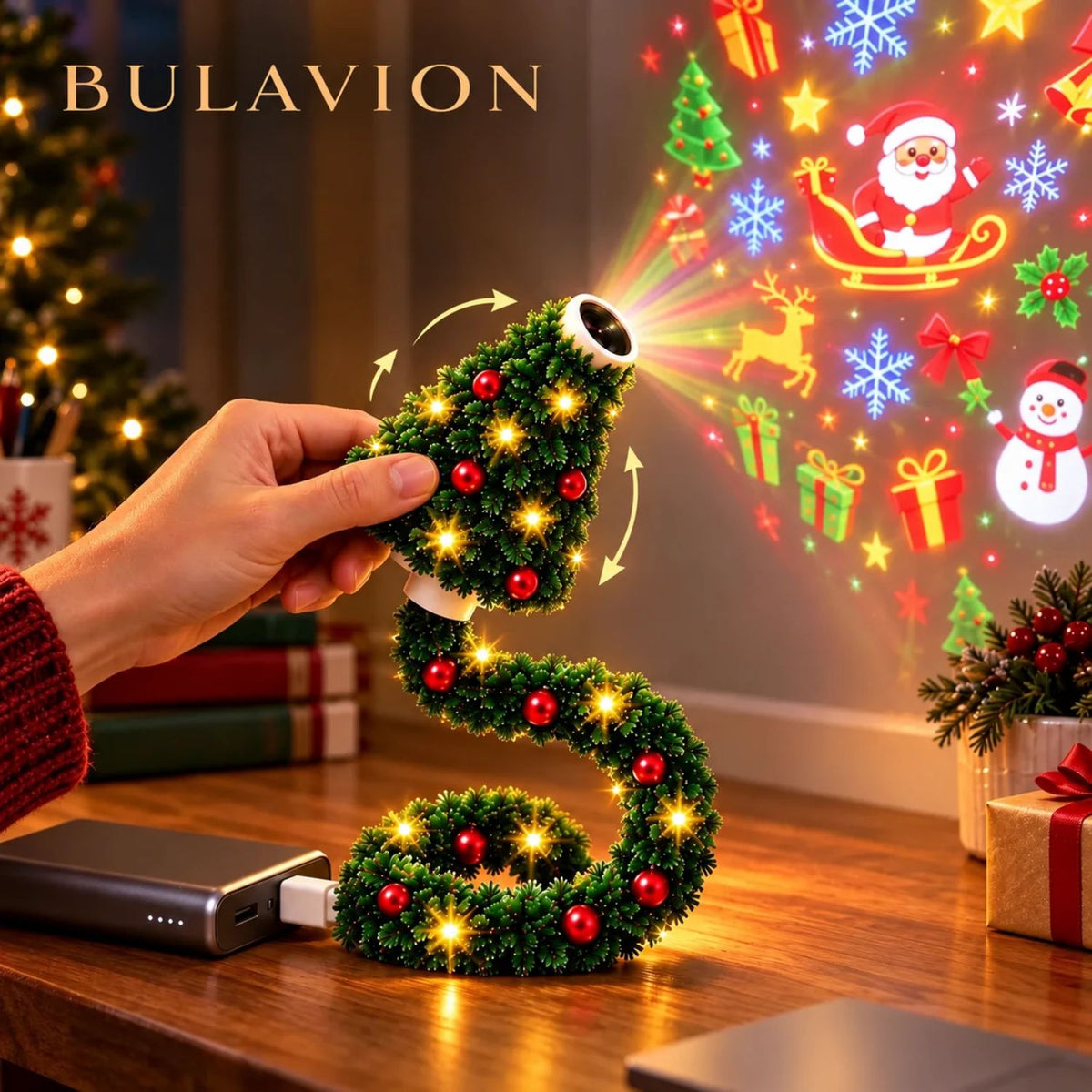 USB-kerstprojector – feestelijke lichtprojecties