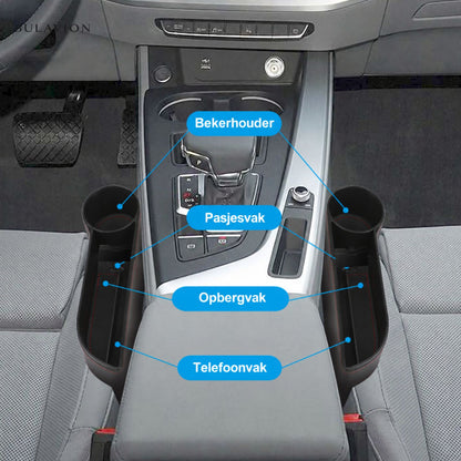 Auto-organizers met bekerhouder