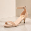 Riviera Heeled Sandals – Beige / Zwart